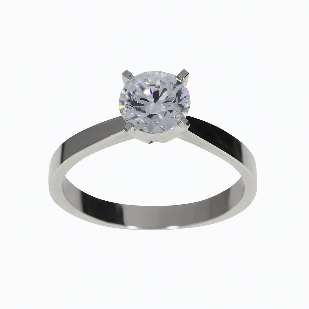 Lab-grown Solitair ring 1-1.10crt.